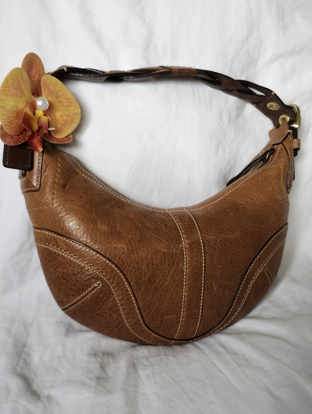 Vintage Coach Soho Brown Leather Mini Shoulder Bag